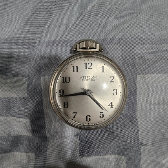 Other - Westclox Pocket Ben Silver Pocket Watch
